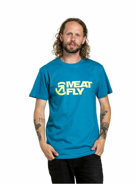 Meatfly Meatfly pánské tričko Revital Funky Blue | Modrá | Velikost