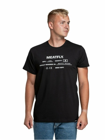 Meatfly Meatfly pánské tričko Sign Black | Černá | Velikost