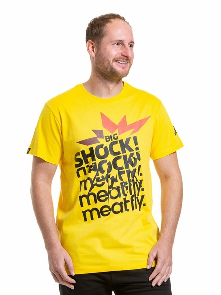 Meatfly Meatfly pánské tričko Big Shock Shattered Yellow | Žlutá | Velikost
