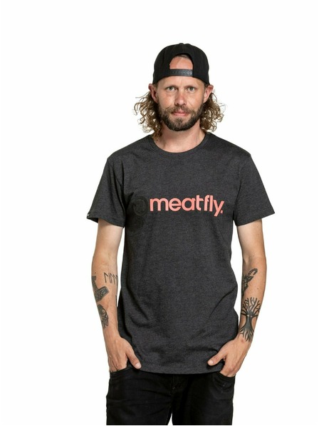 Meatfly Meatfly pánské tričko Joe Red/Charcoal Heather | Červená | Velikost