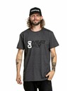 Meatfly Meatfly pánské tričko Revital Black/Charcoal Heather | Černá | Velikost