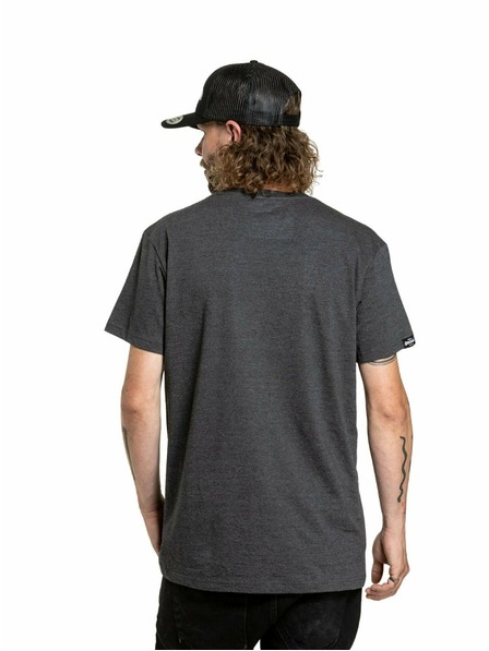Meatfly Meatfly pánské tričko Revital Black/Charcoal Heather | Černá | Velikost