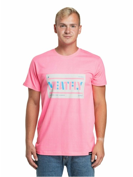 Meatfly Meatfly pánské tričko Rele Neon Pink | Růžová | Velikost