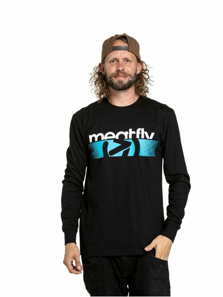 Meatfly Meatfly pánské tričko s dlouhým rukávem Judgement Blue Arrow/Black | Modrá | Velikost