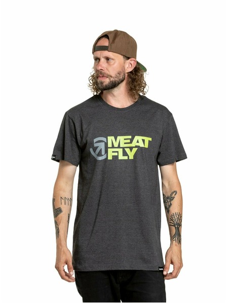 Meatfly Meatfly pánské tričko Revital Lime/Charcoal Heather | Žlutá | Velikost