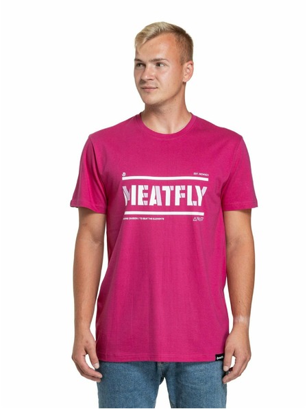 Meatfly Meatfly pánské tričko Rele Magenta | Růžová | Velikost