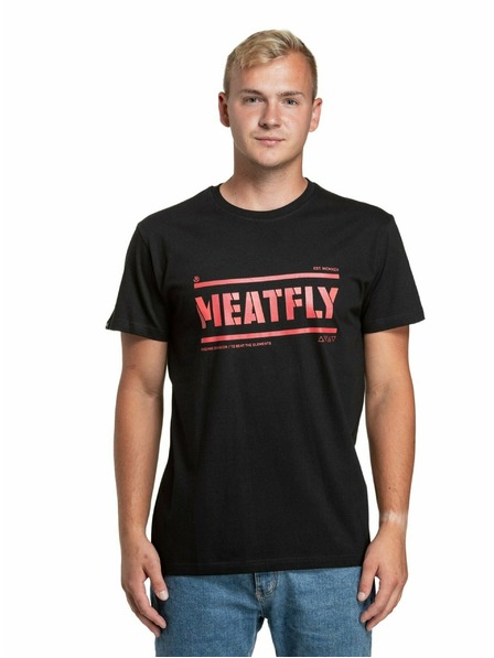 Meatfly Meatfly pánské tričko Rele Black | Černá | Velikost