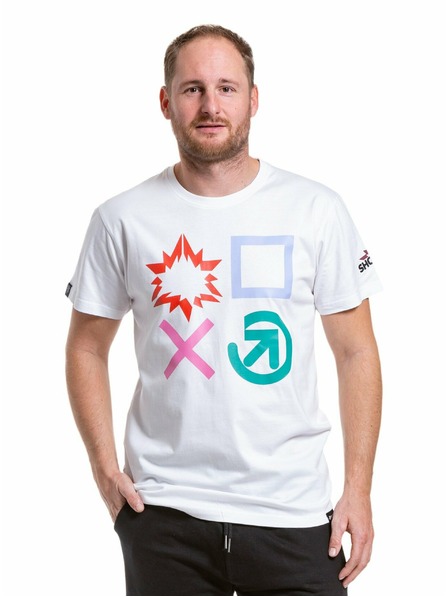 Meatfly Meatfly pánské tričko Big Shock Gameon White | Bílá | Velikost