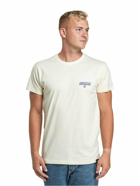 Meatfly Meatfly pánské tričko Racing Spirit Cream