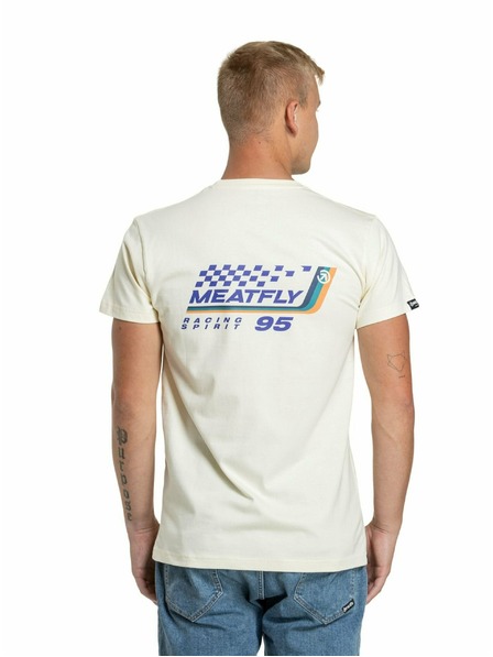 Meatfly Meatfly pánské tričko Racing Spirit Cream