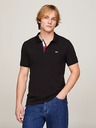 Tommy Jeans Pánská černá polokošile Tommy Jeans Pure Organic Slim Fit Polo BDS Black