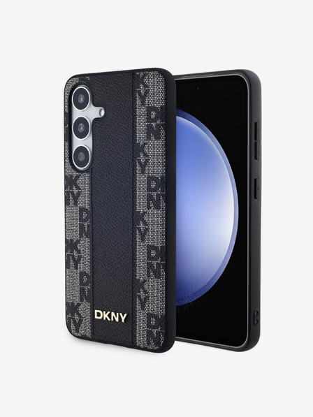 DKNY DKNY PU Leather Checkered Pattern Magsafe Zadní Kryt pro Samsung Galaxy S24+ Black