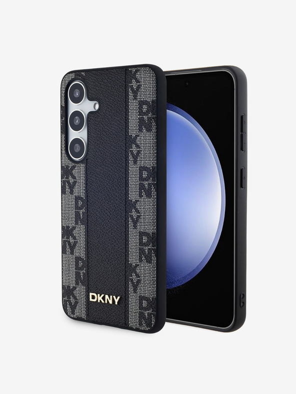 DKNY DKNY PU Leather Checkered Pattern Magsafe Zadní Kryt pro Samsung Galaxy S24+ Black
