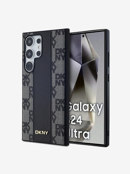 DKNY DKNY PU Leather Checkered Pattern Magsafe Zadní Kryt pro Samsung Galaxy S24 Ultra Black
