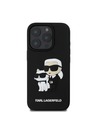 Karl Lagerfeld Karl Lagerfeld 3D Rubber Karl and Choupette Zadní Kryt pro iPhone 16 Pro Max Black
