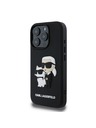 Karl Lagerfeld Karl Lagerfeld 3D Rubber Karl and Choupette Zadní Kryt pro iPhone 16 Pro Max Black