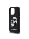 Karl Lagerfeld Karl Lagerfeld 3D Rubber Karl and Choupette Zadní Kryt pro iPhone 16 Pro Max Black