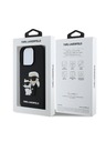 Karl Lagerfeld Karl Lagerfeld 3D Rubber Karl and Choupette Zadní Kryt pro iPhone 16 Pro Max Black