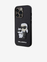 Karl Lagerfeld PU Saffiano Karl and Choupette NFT Zadní Kryt pro iPhone 14 Pro Max Black Karl Lagerfeld