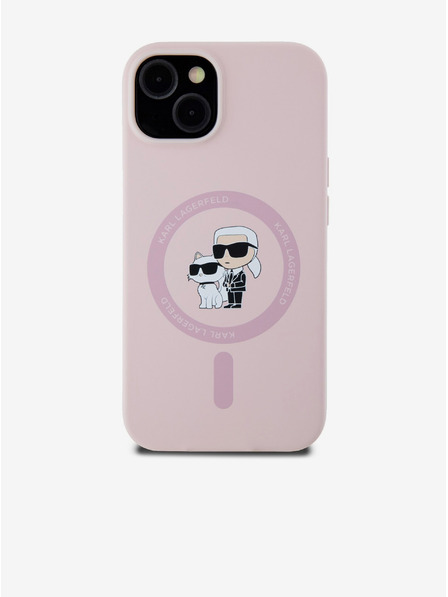 Karl Lagerfeld Zadní kryt pro iPhone 14 Karl Lagerfeld Liquid Silicone Karl and Choupette Magsafe