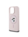 Karl Lagerfeld Karl Lagerfeld Liquid Silicone Karl and Choupette MagSafe Zadní Kryt pro iPhone 16 Pro Max Pink