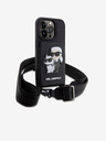 Karl Lagerfeld Karl Lagerfeld Saffiano Crossbody Popruh Karl and Choupette NFT Kryt pro iPhone 14 Pro Black