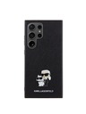 Karl Lagerfeld Karl Lagerfeld PU Saffiano Metal Karl and Choupette Zadní Kryt pro Samsung Galaxy S24 Ultra Black