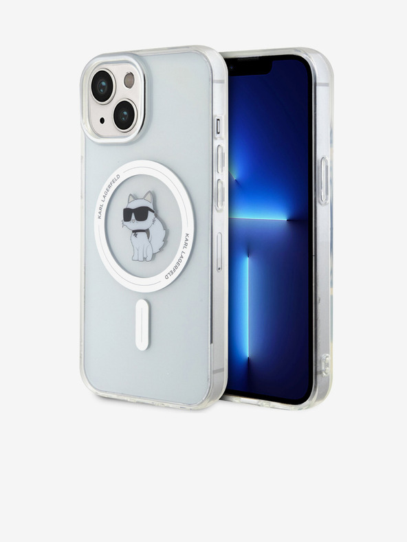 Karl Lagerfeld Karl Lagerfeld IML Choupette MagSafe Zadní Kryt pro iPhone 15 Transparent