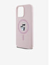 Karl Lagerfeld Zadní kryt pro iPhone 14 Pro Karl Lagerfeld Liquid Silicone Karl and Choupette Magsafe