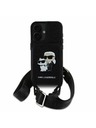 Karl Lagerfeld Karl Lagerfeld Saffiano Crossbody Popruh Karl and Choupette Kryt pro iPhone 16 Black