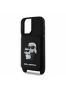 Karl Lagerfeld Karl Lagerfeld Saffiano Crossbody Popruh Karl and Choupette Kryt pro iPhone 16 Black