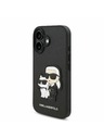 Karl Lagerfeld Karl Lagerfeld PU Saffiano Karl and Choupette Zadní Kryt pro iPhone 16 Plus Black