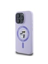Karl Lagerfeld Karl Lagerfeld Liquid Silicone Karl and Choupette MagSafe Zadní Kryt pro iPhone 16 Pro Max Purple