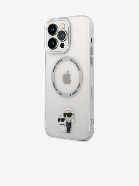 Karl Lagerfeld IML Karl and Choupette NFT MagSafe Zadní Kryt pro iPhone 13 Pro Max Transparent Karl Lagerfeld