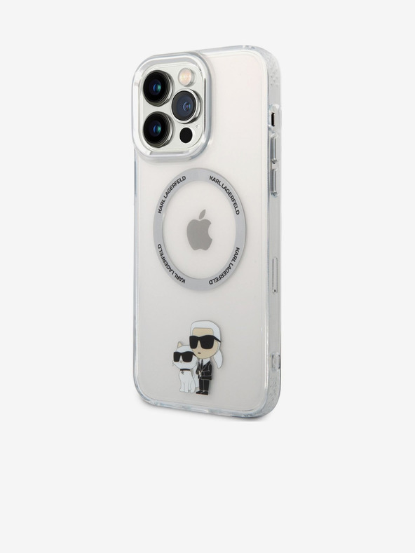 Karl Lagerfeld IML Karl and Choupette NFT MagSafe Zadní Kryt pro iPhone 13 Pro Max Transparent Karl Lagerfeld