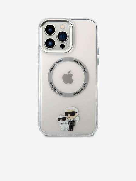 Karl Lagerfeld IML Karl and Choupette NFT MagSafe Zadní Kryt pro iPhone 13 Pro Max Transparent Karl Lagerfeld