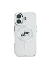 Karl Lagerfeld Karl Lagerfeld IML K&CH Heads Metal Frame MagSafe Zadní Kryt pro iPhone 16 Transparent