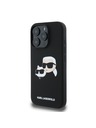 Karl Lagerfeld Karl Lagerfeld Liquid Silicone Double Heads MagSafe Zadní Kryt pro iPhone 16 Pro Black