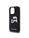 Karl Lagerfeld Karl Lagerfeld Liquid Silicone Double Heads MagSafe Zadní Kryt pro iPhone 16 Pro Black