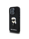Karl Lagerfeld Karl Lagerfeld 3D Rubber Ikonik Zadní Kryt pro iPhone 16 Pro Max Black