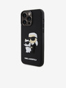 Karl Lagerfeld 3D Rubber Karl and Choupette Zadní Kryt pro iPhone 15 Pro Max Black Karl Lagerfeld