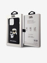 Karl Lagerfeld 3D Rubber Karl and Choupette Zadní Kryt pro iPhone 15 Pro Max Black Karl Lagerfeld