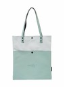 Meatfly Meatfly kabelka Janie Mint / Light Grey | Modrá | Objem 3 L