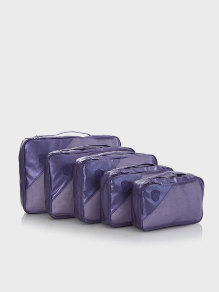 Heys Sada pěti cestovních taštiček v tmavě modré barvě Heys Metallic Packing Cube 5pc
