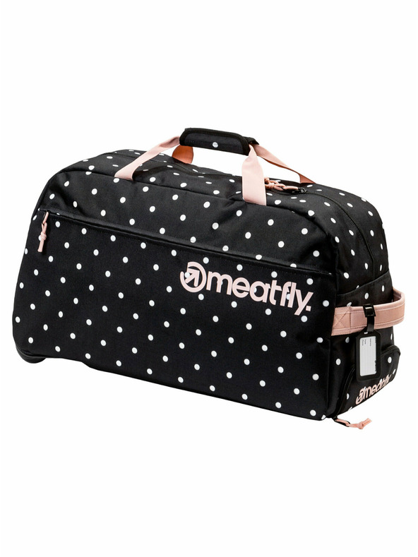 Meatfly Meatfly cestovní taška Gail White Dot/Powder Pink 42 L | Bílá | Objem 42 L