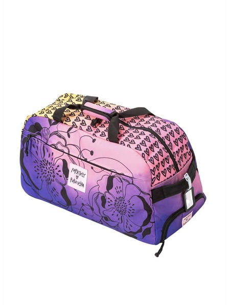 Meatfly Meatfly cestovní taška Gail Peach Flowers 42 L | Růžová | Objem 42 L