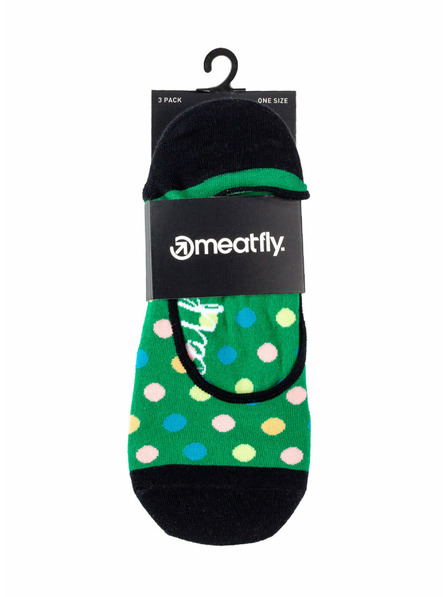 Meatfly Meatfly ponožky Low socks - Triple pack K/ Green | Mnohobarevná | Velikost