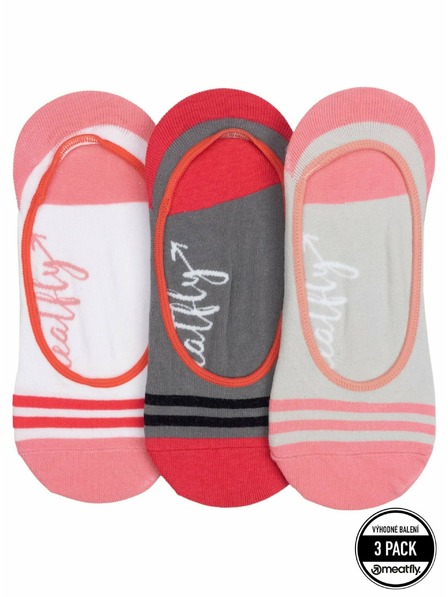 Meatfly Meatfly ponožky Low Socks Triple Pack Grey | Šedá | Velikost
