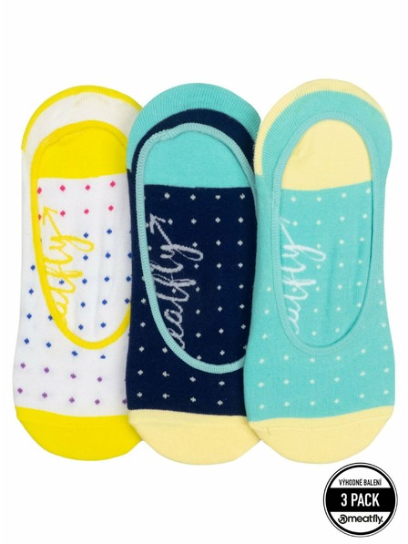 Meatfly Meatfly ponožky Low Socks Triple Pack Yellow Dots | Žlutá | Velikost