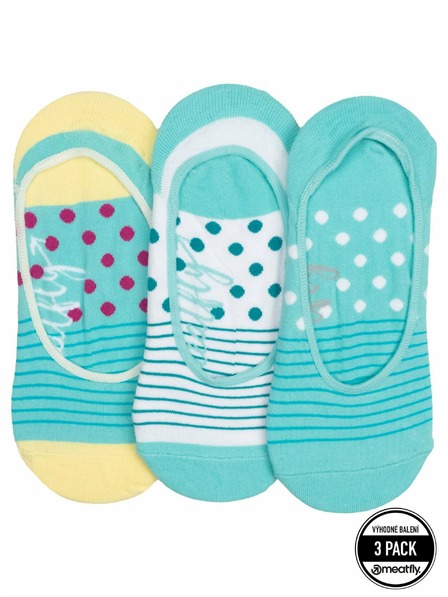 Meatfly Meatfly ponožky Low Socks Triple Pack Blue Stripe | Modrá | Velikost
